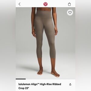 Lululemon Align High-Rise Ribbed Crop